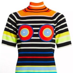 ISO Christopher John Rogers Multicolor Striped Mock Boob Top